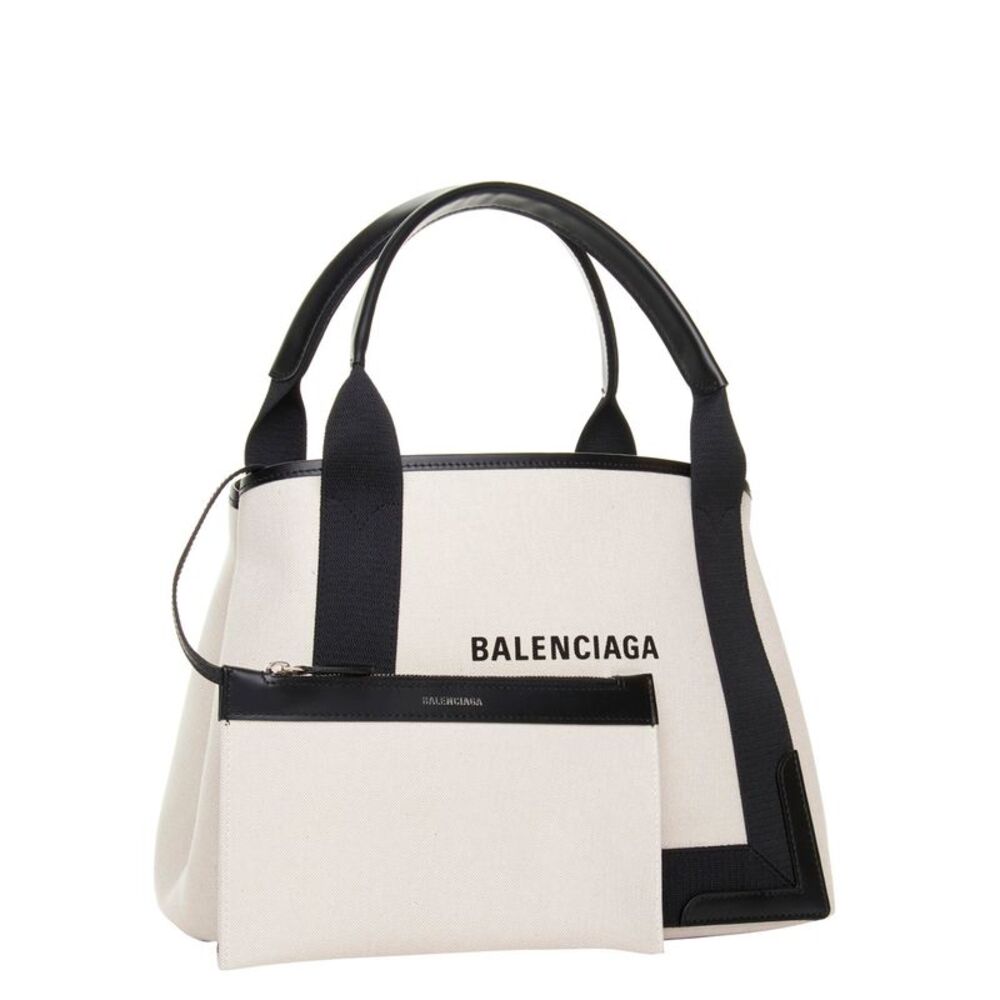 Balenciaga Bicolor Canvas Tote Women's Bag - Picture 3 of 4
